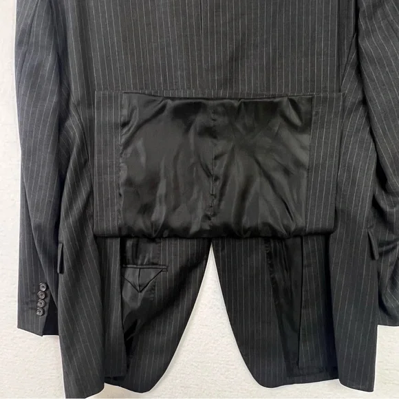 Ralph Lauren Mens Suit Jacket Sport Blazer Black Wool 44 L Golf
